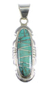 Southwest Turquoise Inlay Silver Pendant YX51561